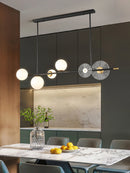 lustre led en verre style nordique pour décoration intérieure moderne