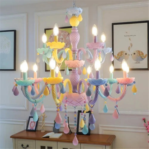 lustre suspendu en cristal pour décoration moderne et festive - vue 6 sur 6