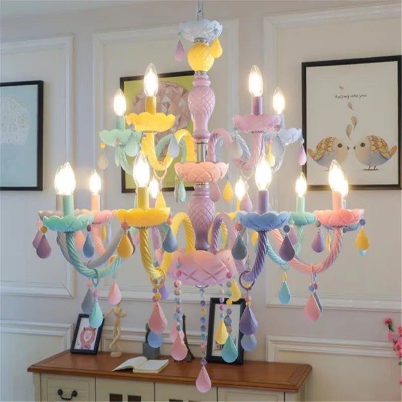 lustre suspendu en cristal pour décoration moderne et festive - vue 6 sur 6