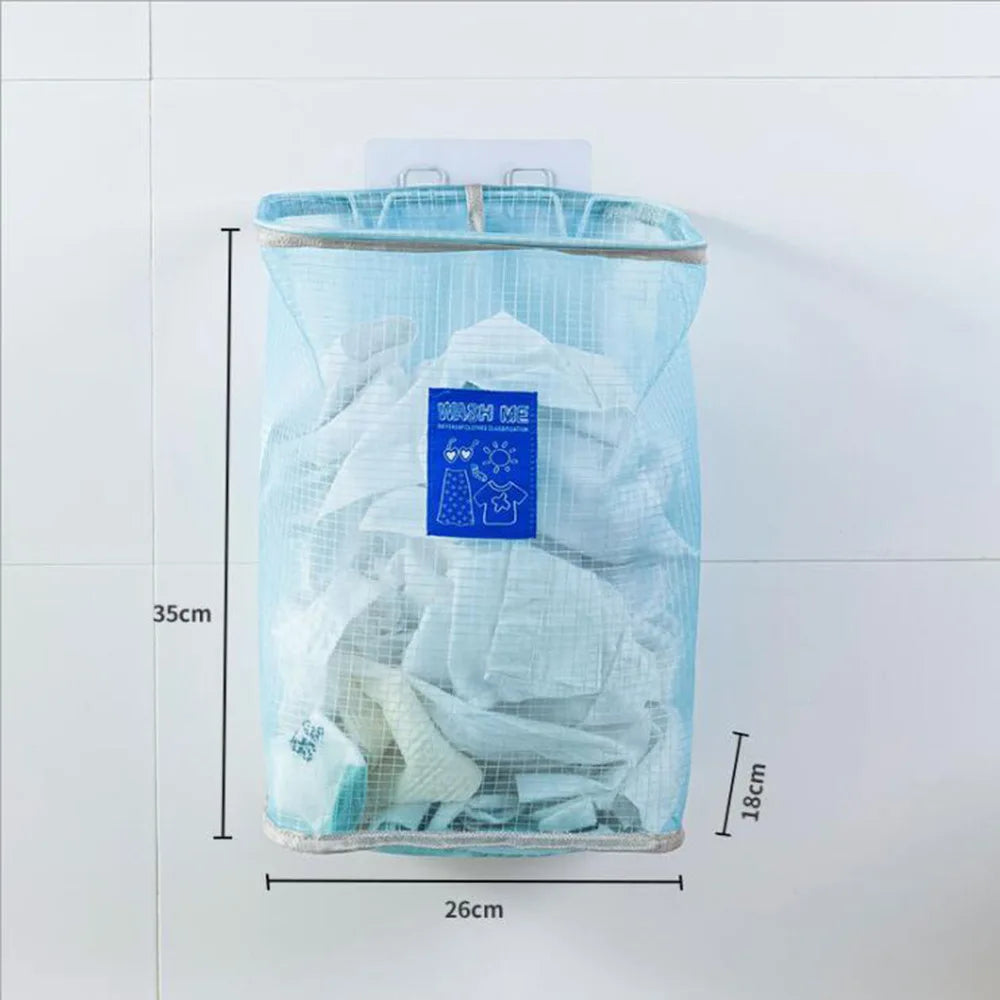 panier à linge mural pliable pour rangement et organisation - vue 10 sur 9