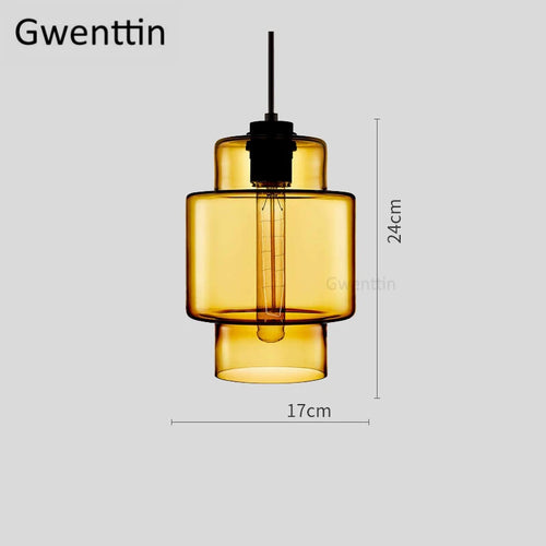 suspension moderne en verre teinté pour décoration intérieure - vue 24 sur 30