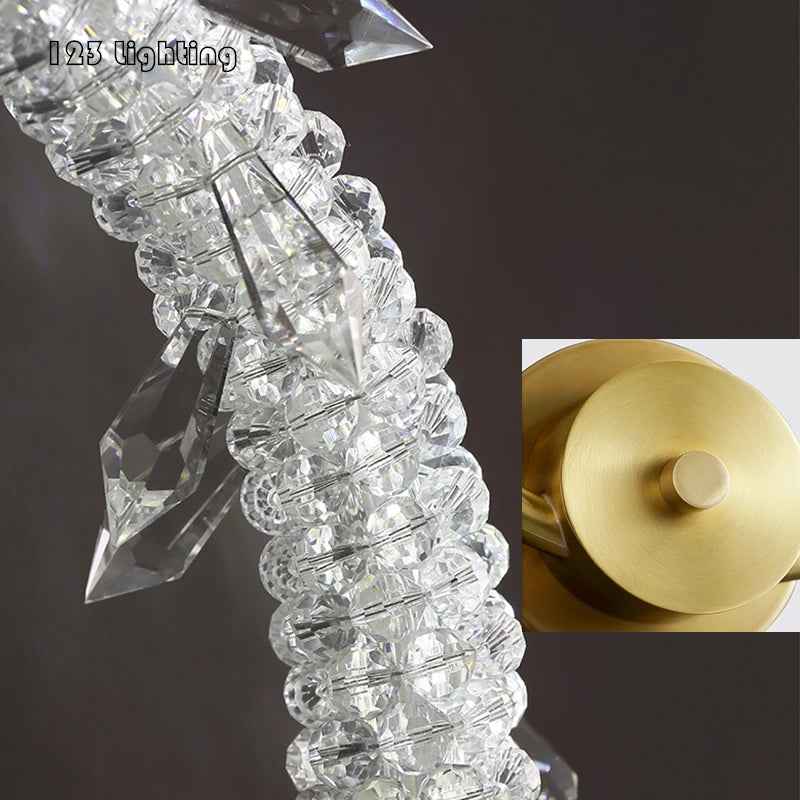 applique murale led cristal et cuivre décorative pour intérieur - vue 6 sur 6