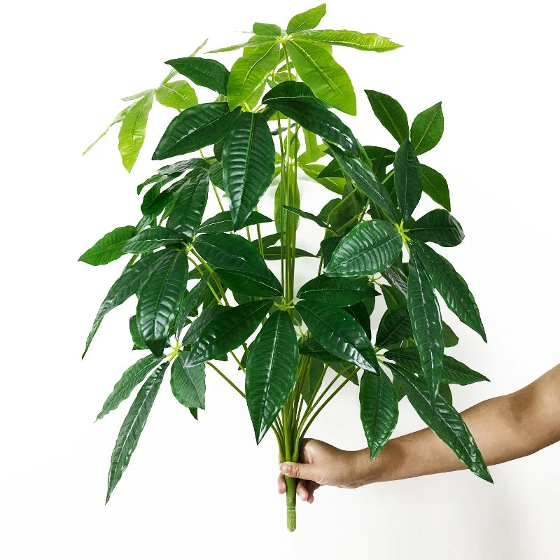 arbre tropical artificiel grandes feuilles de monstera en pot décoratif - vue 22 sur 23