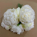 bouquet de 5 pivoines artificielles en soie pour décoration