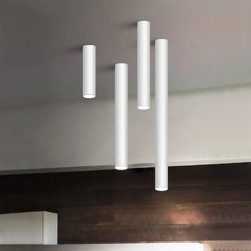 Spot LED cylindre Long moderne de Tube en aluminium monté en Surface pour le bureau de cuisine de salon d'intérieur