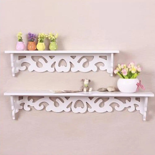 étagère murale en bois sculpté pour décoration intérieure