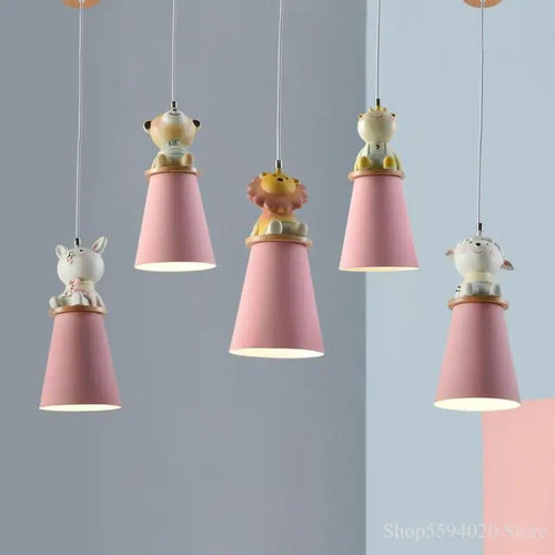lustre créatif animal dessin animé pour chambre enfant - vue 5 sur 11