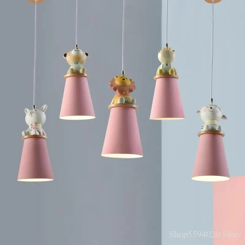 lustre créatif animal dessin animé pour chambre enfant - vue 4 sur 11