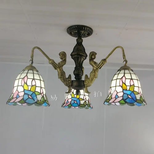 lustre méditerranéen tiffany sirène pour intérieur créatif - vue 9 sur 17