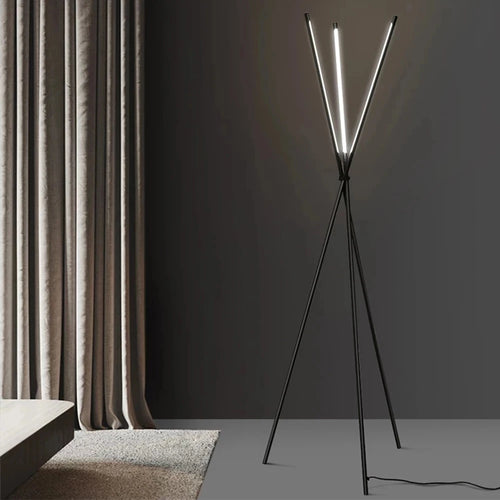 lampadaire led trépied style nordique pour lecture et intérieur - vue 4 sur 7