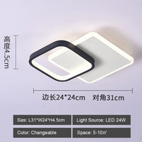 lustre led allée plafonnier noir blanc