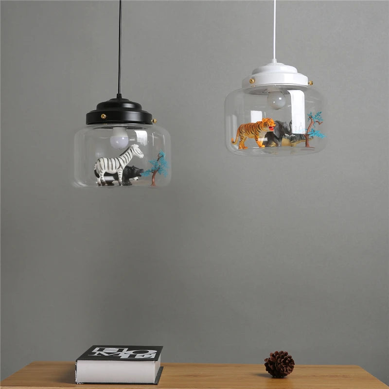 suspension led dessin animé nordique animaux mignons cadeau décoratif