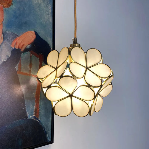 lampe en verre nordique ins chaude avec cuivre - vue 9 sur 10