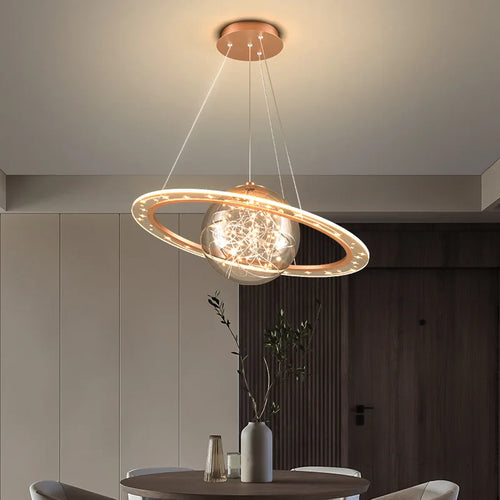 lustre led style post-moderne acrylique étoilé pour maison - vue 4 sur 9