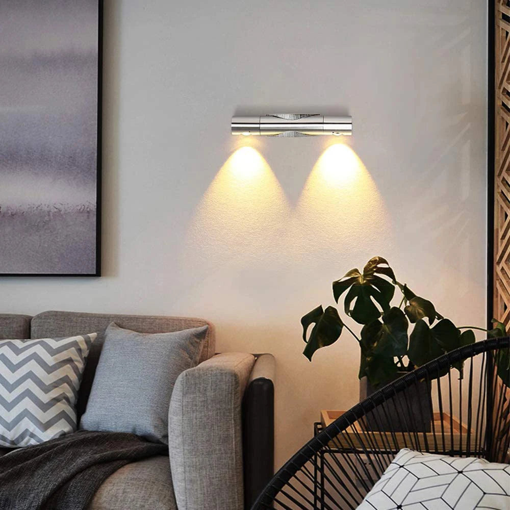applique murale led moderne rotative et réglable décorative - vue 4 sur 7