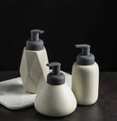 distributeur de savon en céramique mousse pressante pour salle de bain