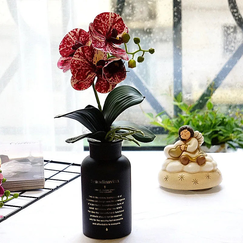 mini branche dorchidée artificielle pour décoration de mariage et domicile - vue 3 sur 13