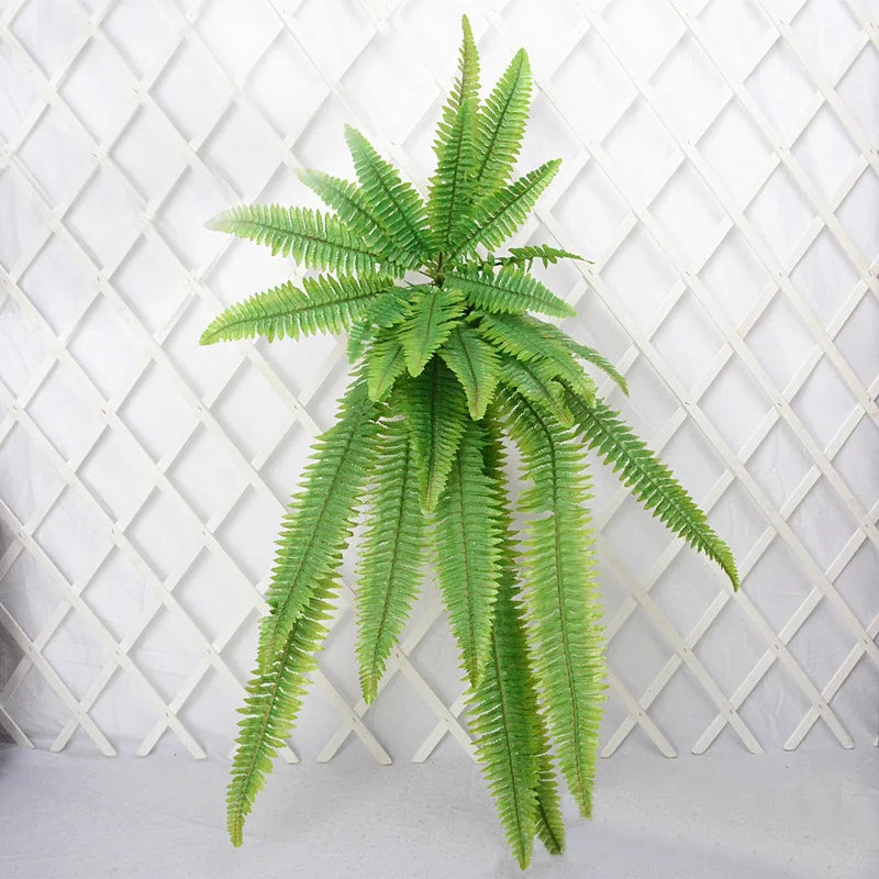 plantes artificielles suspendues grandes plantes tropicales en rotin décoratives - vue 5 sur 11