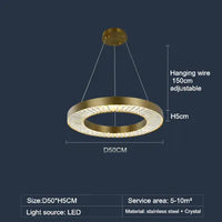 lustre en cristal de luxe style nordique moderne