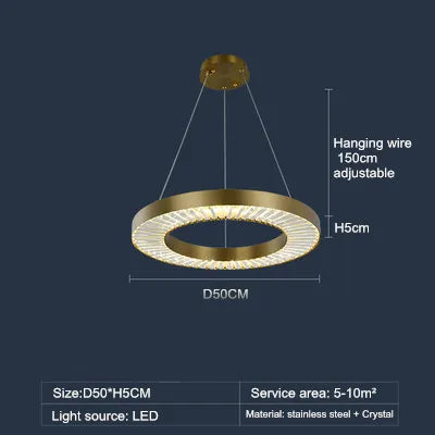 lustre en cristal de luxe style nordique moderne