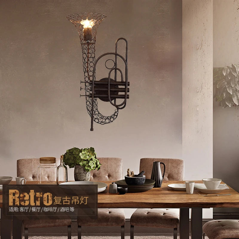 applique murale fontaine fer loft américain vintage restaurant - vue 4 sur 6