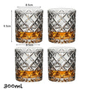 Verres whisky old fashioned motifs texturés lot 4