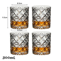 Verres whisky old fashioned motifs texturés lot 4