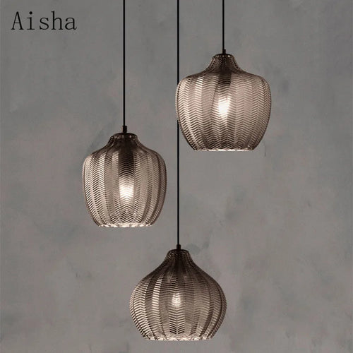 suspension en verre style nordique pour décoration intérieure