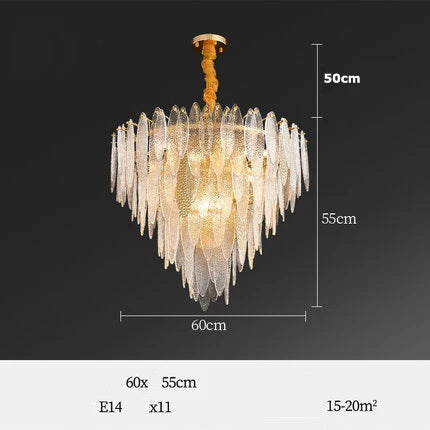 lustre led art déco en fer et verre design élégant pour éclairage moderne - vue 14 sur 25