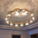 lustre led scandinave en cristal décoration d'intérieur luminaire