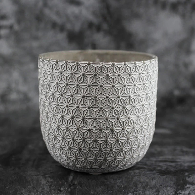 moule en silicone pour pot de fleurs en béton artisanat jardinage