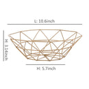 bols de rangement modernes en métal pour collations et fruits