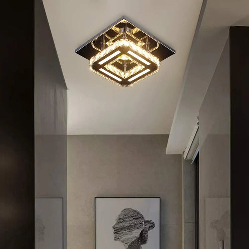 Plafonnier LED décoratives en cristal maison cuisine chambre salon moderne salle à manger Hallw