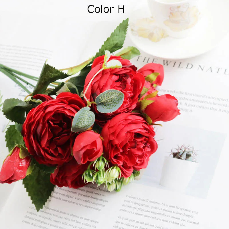 bouquet de fleurs artificielles pour décoration de jardin et mariage - vue 15 sur 18