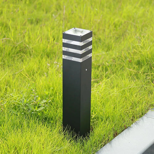 lampe extérieure carrée en aluminium led moderne pour jardin et parc - vue 7 sur 8