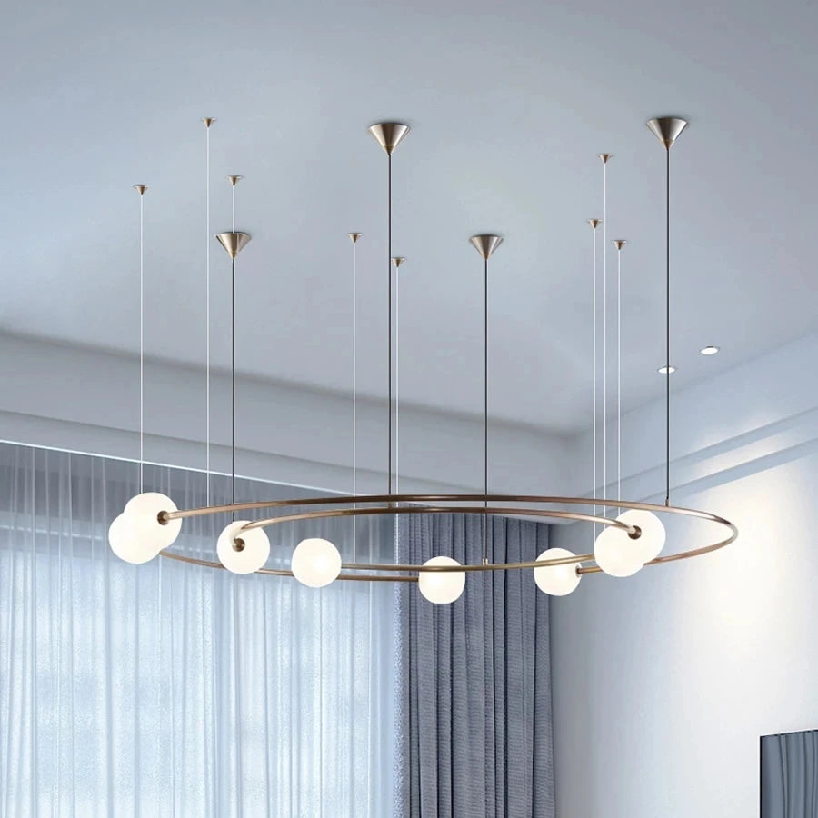 lustre post-moderne globe suspendu pour projet hôtelier winfordo - vue 3 sur 8