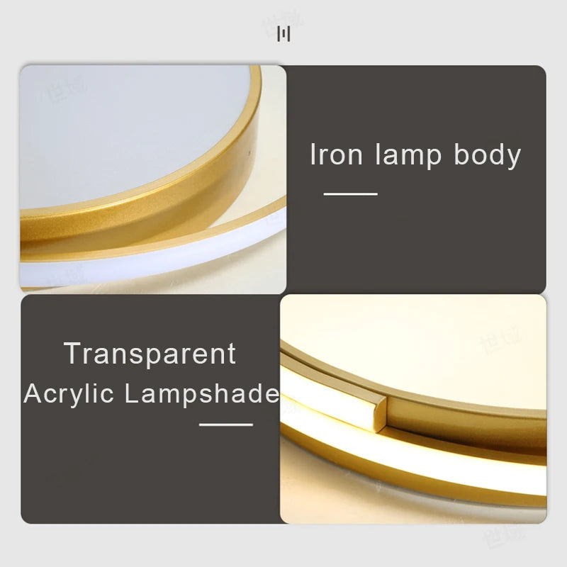 plafonnier led minimaliste en aluminium créatif allée lumières - vue 6 sur 7