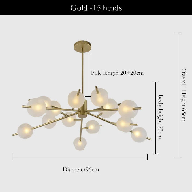 suspension moderne en verre pour décoration intérieure élégante - vue 11 sur 12