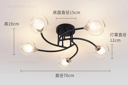 plafonniers modernes simples décoration nordique luminaire créatif - vue 13 sur 17