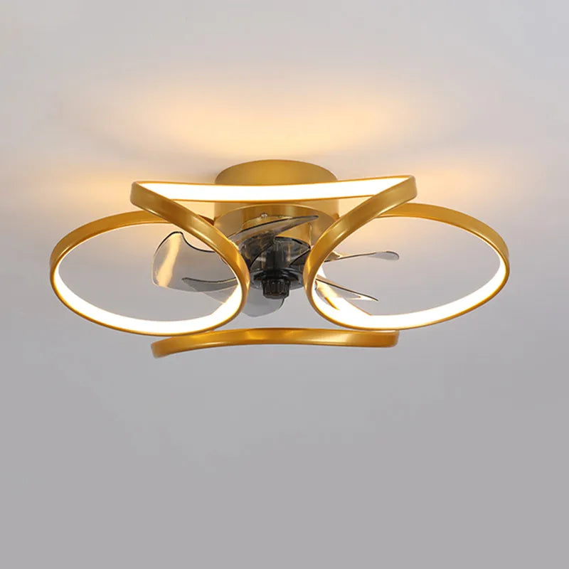 ventilateur de plafond smart led muet trois vitesses 	 style
