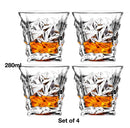 Lot de 4 verres whisky style relief épais