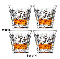Lot de 4 verres whisky style relief épais