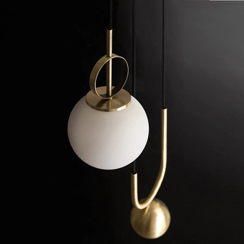 suspension moderne en verre design créatif ajustable pour divers espaces - vue 3 sur 7