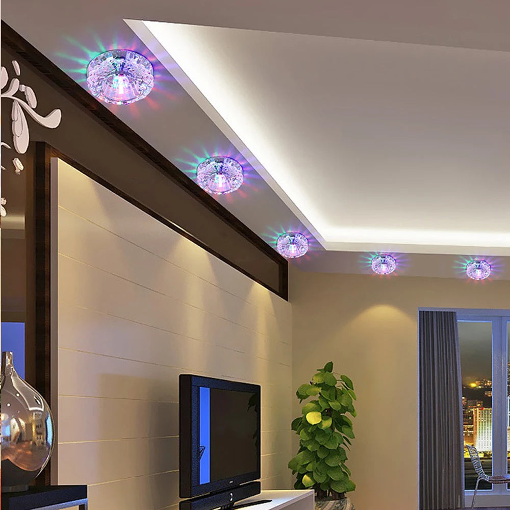 plafonniers modernes en cristal décoratifs lumière allée - vue 6 sur 7