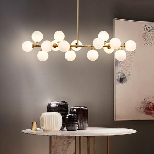 lampe design scandinave en verre laiteux avec support - vue 7 sur 10