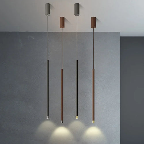 suspension à led tube long pour cuisine et bar - vue 3 sur 16