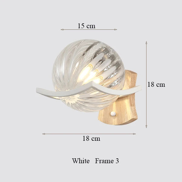 applique murale moderne en bois design lumineux décoratif en forme de lune - vue 15 sur 21