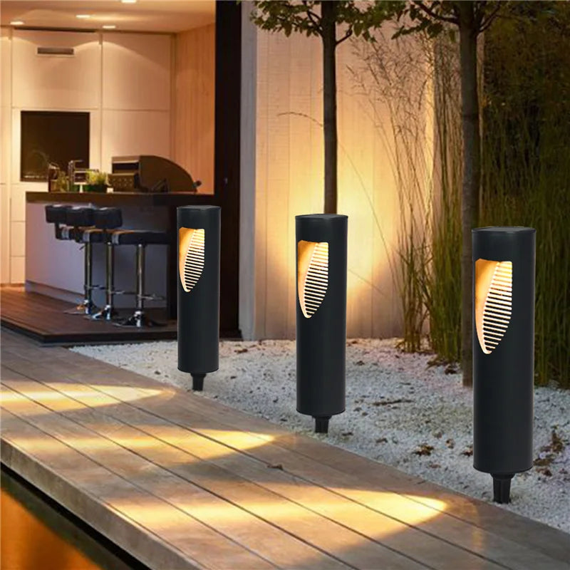 outdoor lighting Lumière de jardin lumière LED solaire IP65 lampe de pelouse simplicité moderne lumières extérieures solaires paysage pelouse borne lumineuse