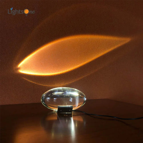 Lampe de table en cristal avec transmetteur en forme d'œuf