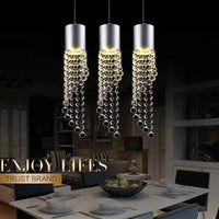 suspension moderne en cristal pour éclairage intérieur décoratif